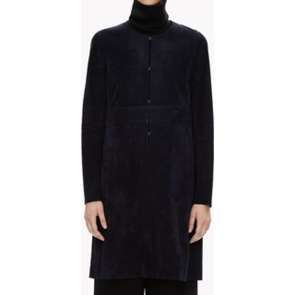 Deep Navy Theory suede jacket